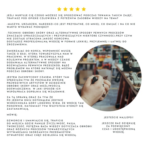 Jednodniowy kurs kaletniczy - dawka wiedzy w pigułce