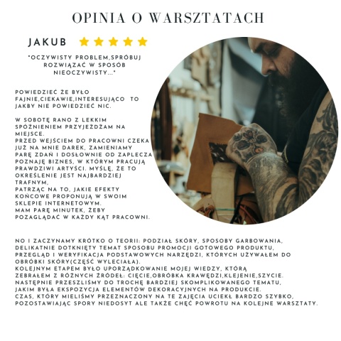 Jednodniowy kurs kaletniczy - dawka wiedzy w pigułce