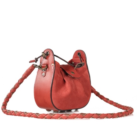 Mała torebka skórzana Mili w kolorze czerwonym