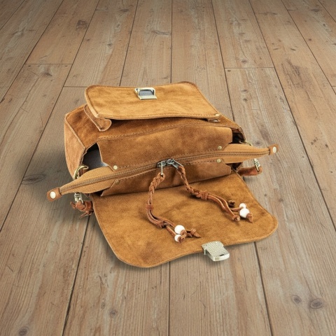 Torebka skórzana Lara w kolorze brązowym