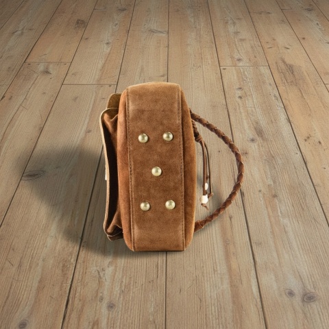 Torebka skórzana Lara w kolorze brązowym