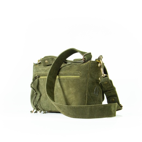 Torebka skórzana Lara w kolorze zielonym