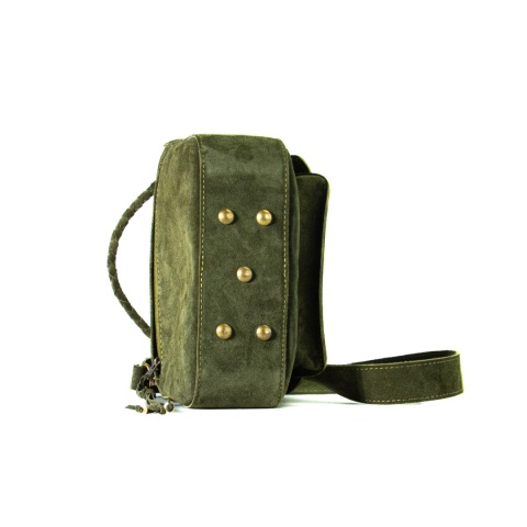 Torebka skórzana Lara w kolorze zielonym