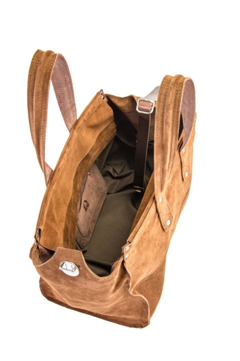 Zamszowa torba shopper od Ladybuq