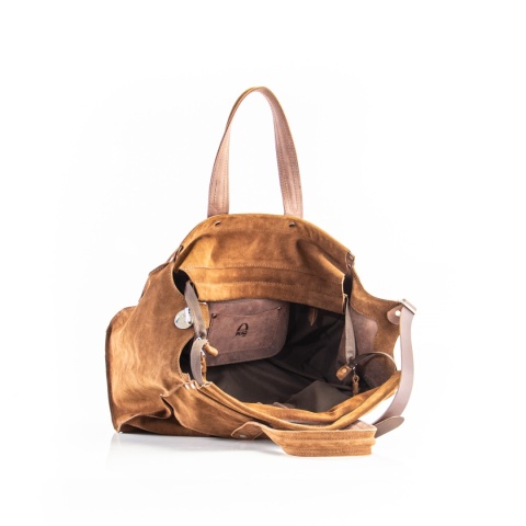 Zamszowa torba shopper od Ladybuq