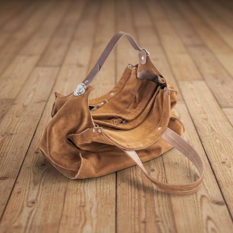 Zamszowa torba shopper od Ladybuq