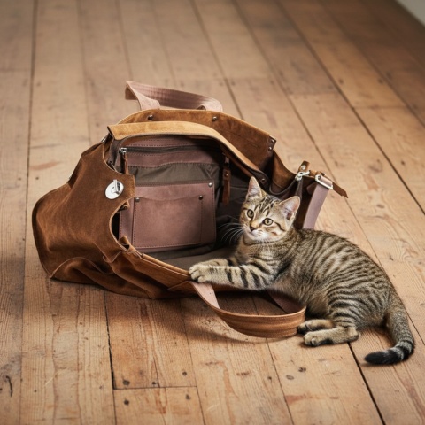 Zamszowa torba shopper od Ladybuq