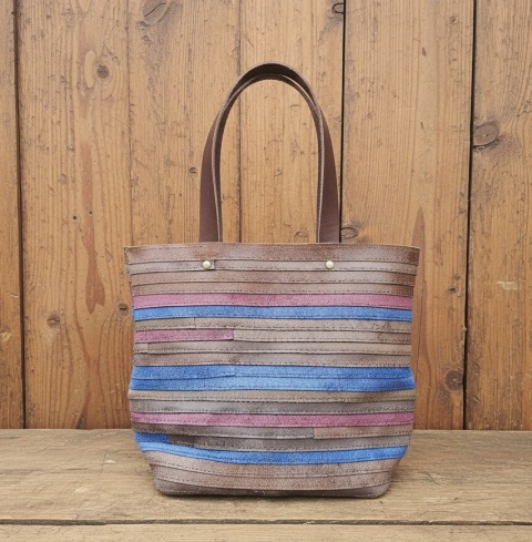 No waste handmade leather bag