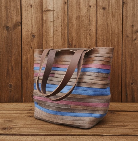 No waste handmade leather bag