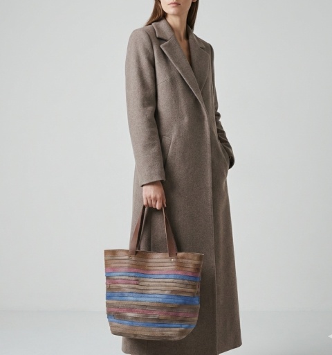 No waste handmade leather bag