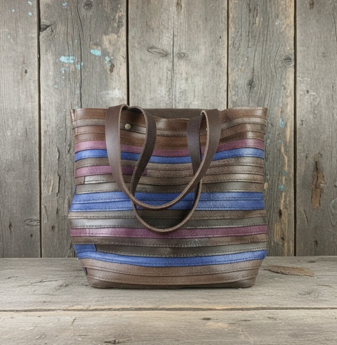 No waste handmade leather bag