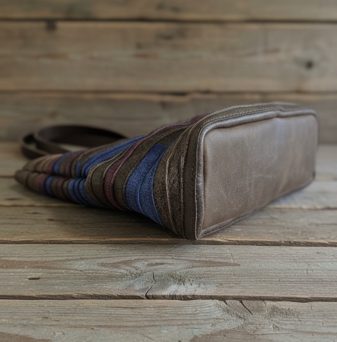 No waste handmade leather bag