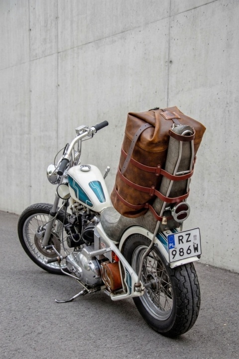 Skórzana torba motocyklowa podróżna XXL 135L z ochronnym wkładem wodoodpornym