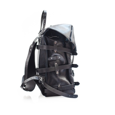 Skórzany Plecak Motocyklowy XXL Vintage 30L - 40L LadyBuQ Art Studio