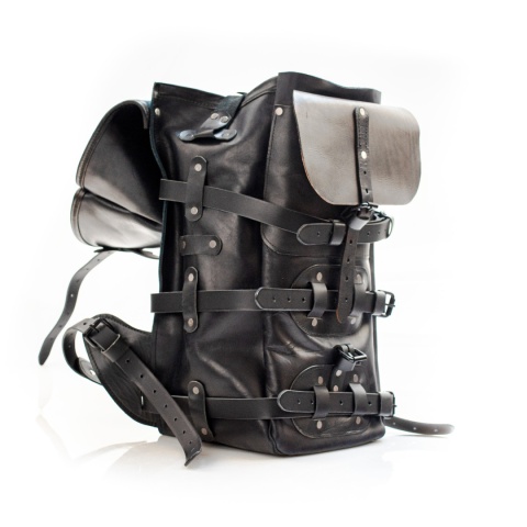 Skórzany Plecak Motocyklowy XXL Vintage 30L - 40L LadyBuQ Art Studio