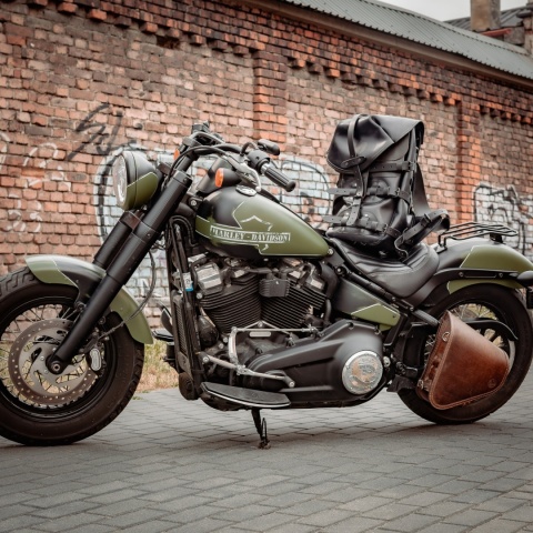 Skórzany Plecak Motocyklowy XXL Vintage 30L - 40L LadyBuQ Art Studio