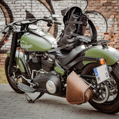 Skórzany Plecak Motocyklowy XXL Vintage 30L - 40L LadyBuQ Art Studio