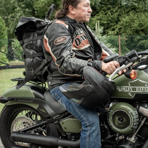 Skórzany Plecak Motocyklowy XXL Vintage 30L - 40L LadyBuQ Art Studio