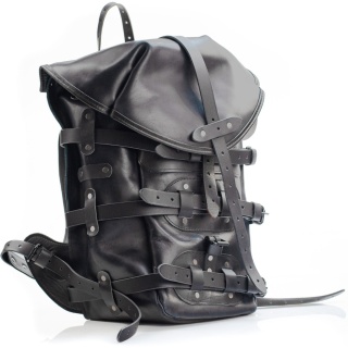 Skórzany Plecak Motocyklowy XXL Vintage 30L - 40L LadyBuQ Art Studio