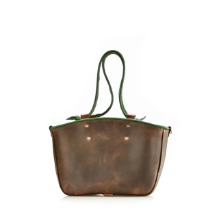 Torebka typu shopper kuferek w kolorze brązowym