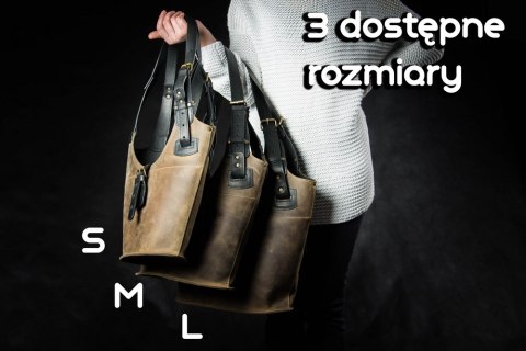 Torebka skórzana Ladybuq z możliwością wyboru długości paska i rozmiaru czarno buraczkowa Torebka skórzana Ladybuq z możliwością wyboru długości paska i rozmiaru czarno buraczkowa