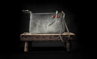 Handmade Natural Leather Clutch Bag – Multifunctional Small Handbag by LadyBuQ Art