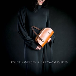 Torebka skórzana Pepa w kolorze kamelowym