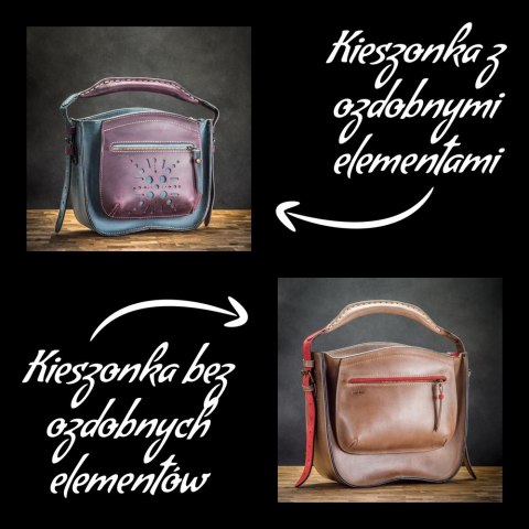 Torebka skórzana Rita w kolorze czarnym i kamelowym Torebka skórzana Rita w kolorze czarnym i kamelowym