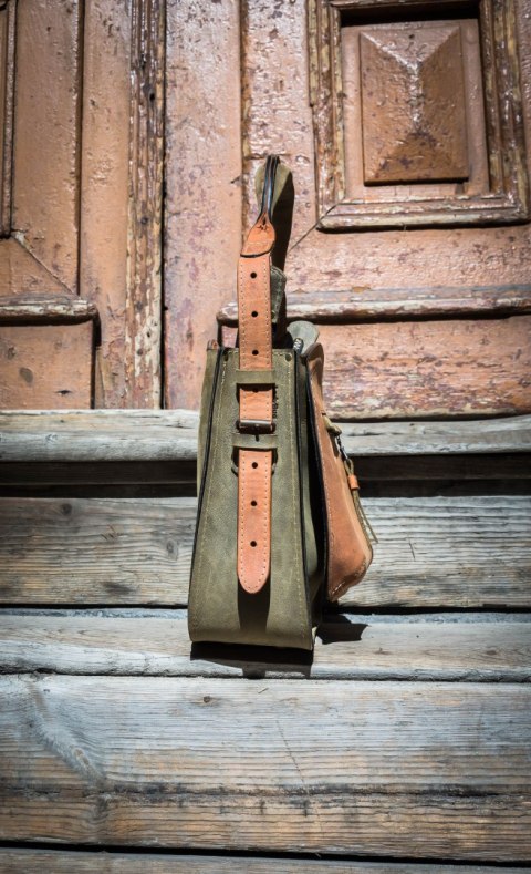Stylowa skórzana torebka Rita z najnowszej kolekcji od Ladybuq w kolorach Khaki i Rudym