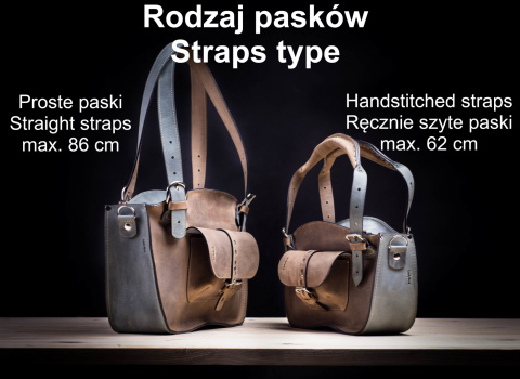 Torba Kuferek skórzany kolor brąz i szary