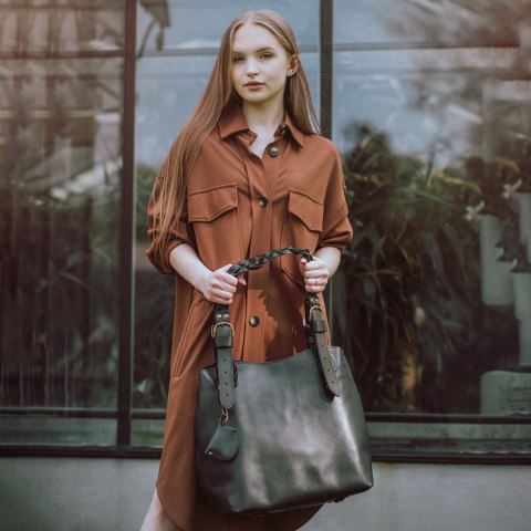 Oryginalna skórzana torebka z plecionymi paskami - nowa odsłona Alicji od Ladybuq Art