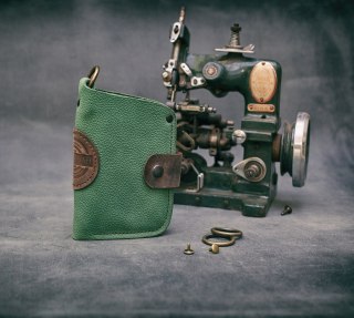 Portfel skórzany Barcelona zielony / 30