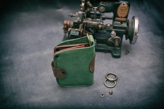 Portfel skórzany Barcelona zielony / 30