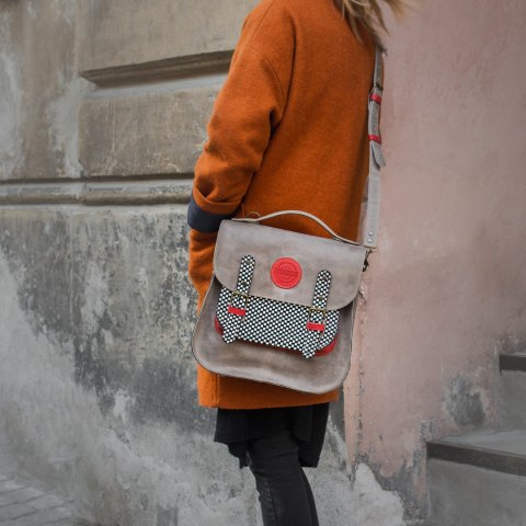 Przepiękny skórzany plecak z dodatkowym paskiem na ramię od Ladybuq Art Przepiękny skórzany plecak z dodatkowym paskiem na ramię od Ladybuq Art