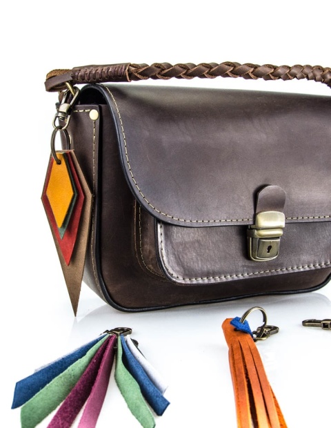 Skórzane breloki wykonane ręcznie