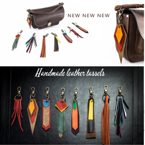 Skórzane breloki wykonane ręcznie