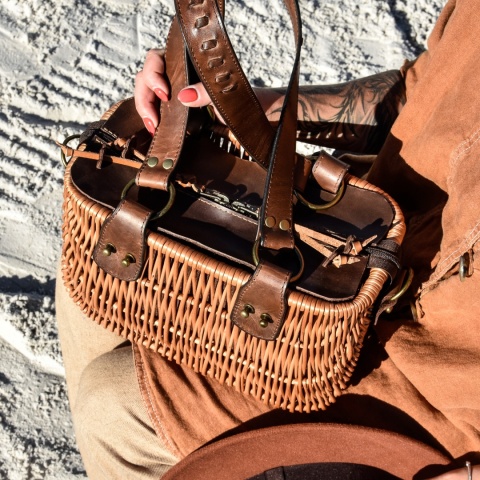 Koszyczek wiklinowy rękodzieło