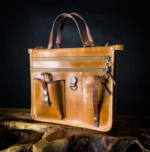 Skórzany duży organizer do twojej torebki