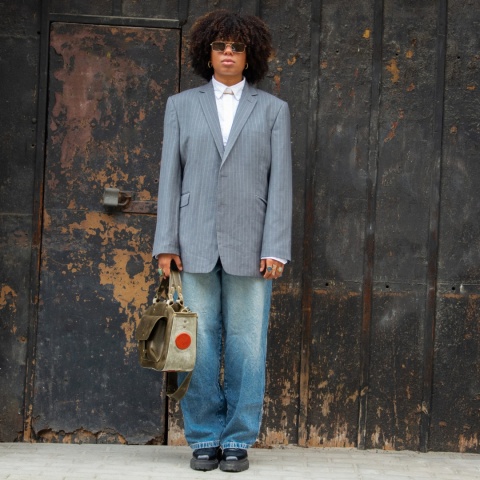 Leather and suede purse Kuferek new collection