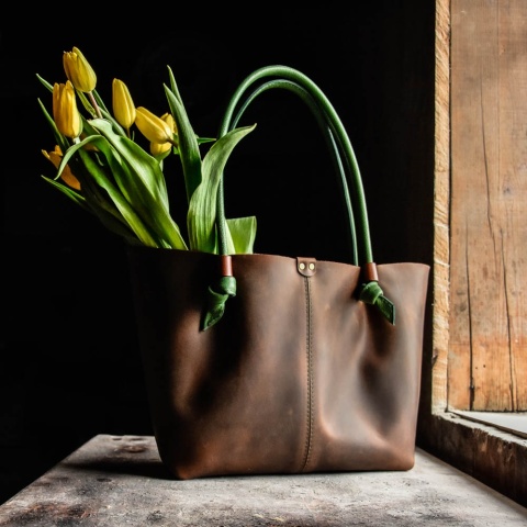 Torebka typu shopper Sara w kolorze brązowym