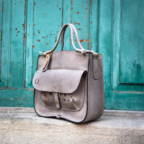 Leather bag Elaine color grey Leather bag Elaine color grey