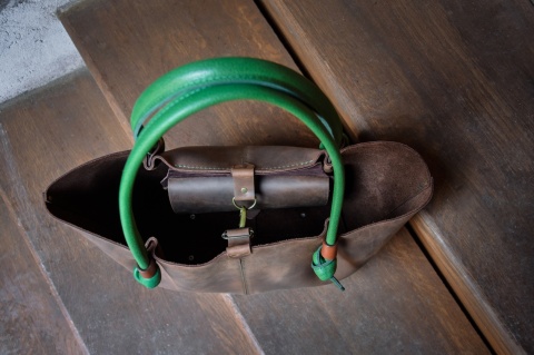 Torebka typu shopper Sara w kolorze brązowym